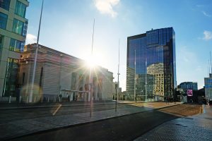 Broad Street and Centenary Square in Birmingham